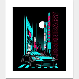 R35 GTR Skyline Tokio JDM Tuning Car Posters and Art